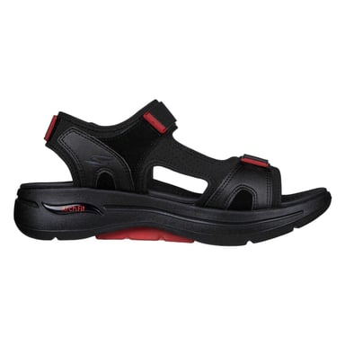 Skechers - Sandalen für Herren, Flach (Schwarz/Rot)