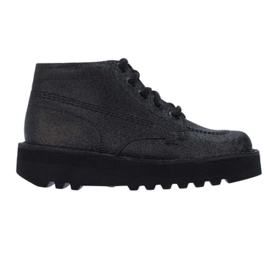 Kickers - "Hi Stack" Glitzer Stiefel für Damen, Leder (Schwarz)