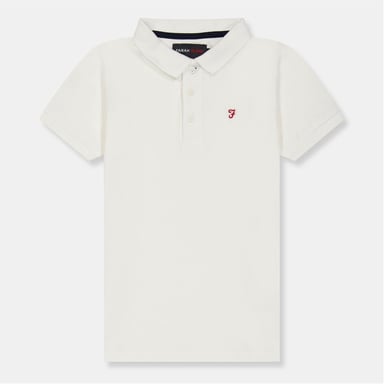 Farah - "Bugsworth" Poloshirt für Jungen, kurzärmlig (Weiß/Rot)