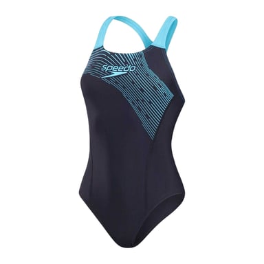Speedo - "Medley Medalist" Badeanzug für Damen (Marine bedruckt)