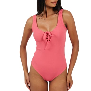 Brave Soul - Bodysuit für Damen, Zum Schnüren (Pink)