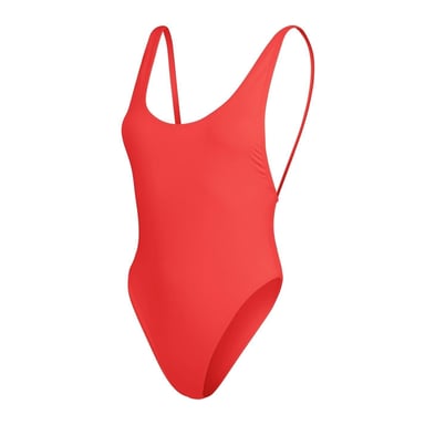 Speedo - Badeanzug für Damen, Runder Auschnitt (Rot)