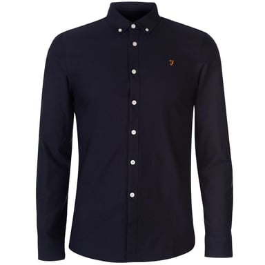 Farah - Button-Down-Hemd für Herren, Oxford-Stil, Langärmlig (Marine)