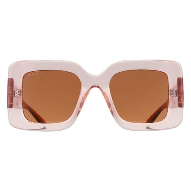 Gucci GG2025S 004 Sonnenbrille transparent rosa braun