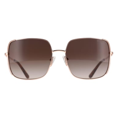 Guess GU00194 28F Sonnenbrille mit glänzendem Roségold-Braun-Farbverlauf