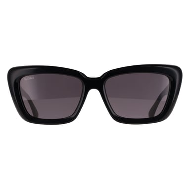 Max Mara MM0171 Elizabeth 01A – Sonnenbrille in glänzendem Schwarz und Rauchgrau