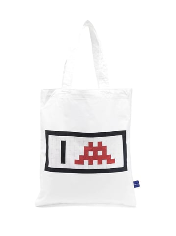Einkaufstasche mit Space Invaders-Logo
