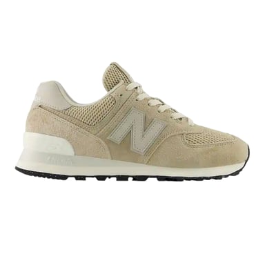 New Balance - "574" Sneaker für Damen, Wildleder, Keilabsatz (Beige/Weiß)