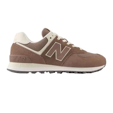New Balance - "574" Sneaker für Damen, Wildleder, Keilabsatz (Braun/Weiß)