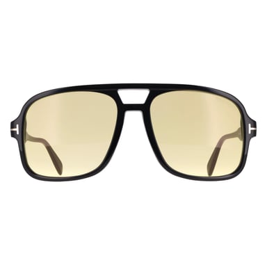 Tom Ford Falconer FT0884 01E Sonnenbrille in glänzendem Schwarz-Braun