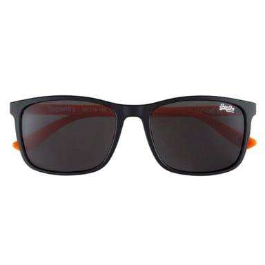 Superdry SDS Hacienda 104 Sonnenbrille, schwarz außen, orange innen, dunkelgrau