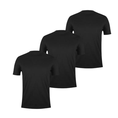 Donnay - T-Shirt für Herren, Rundhalsausschnitt (3er-Pack) (Schwarz)