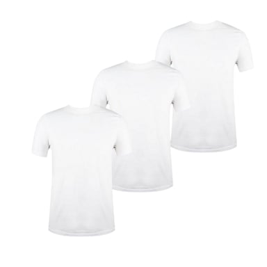 Donnay - T-Shirt für Herren, Rundhalsausschnitt (3er-Pack) (Weiß)