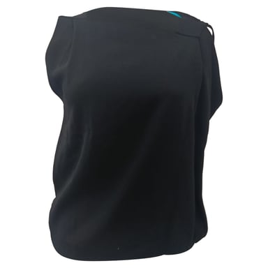 Balenciaga Asymmetrisches ärmelloses Top aus schwarzer Viskose