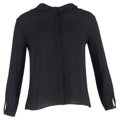 Schwarzes Prada-Hemd mit Knopfleiste aus Polyester