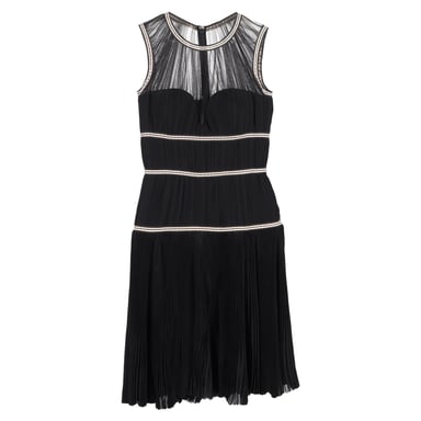 Alexander McQueen knielanges Kleid aus schwarzem Polyamid