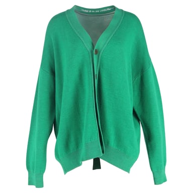 Acne Studios V-Ausschnitt-Cardigan aus grüner Wolle