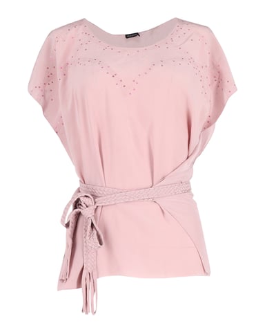 Paillettenbesetztes Top von Joseph mit Gürtel aus rosa Seide