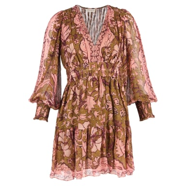Ulla Johnson Rosetta Minikleid mit Print aus mehrfarbiger Seide