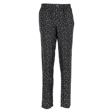 Dolce & Gabbana Bedruckte Hose mit geradem Bein aus schwarzer Seide