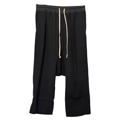 Rick Owens Kordelzughose aus schwarzer Schurwolle
