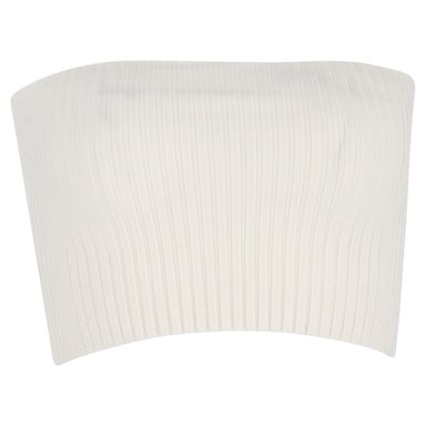 Chloé Rippstrick-Tube-Top aus weißer Wolle