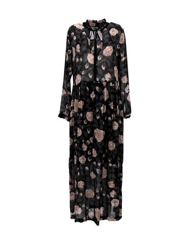 Ganni – Carlton – Georgette-Maxikleid aus Viskose mit Blumenmuster