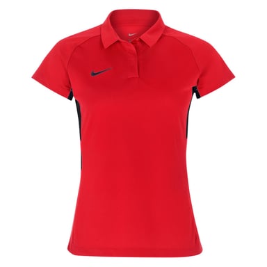 Nike - Poloshirt für Damen, Kontrasteinsatz, Raglanärmel (Uni Rot/Schwarz)
