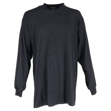 Balenciaga Tab Vintage Langarmshirt aus schwarzer Baumwolle