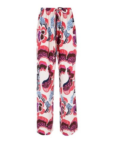 Diane Von Furstenberg – Denise – Pyjamahose mit Blumendruck aus mehrfarbigem Krepp