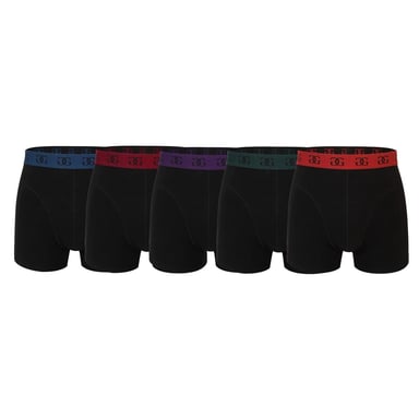 Giorgio - Boxershorts für Herren, Baumwollmischung (5er-Pack) (Schwarz/Bunt)