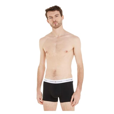 Tommy Hilfiger - Boxershorts für Herren, Baumwollmischung, Klassisch (3er-Pack) (Schwarz/Weiß)