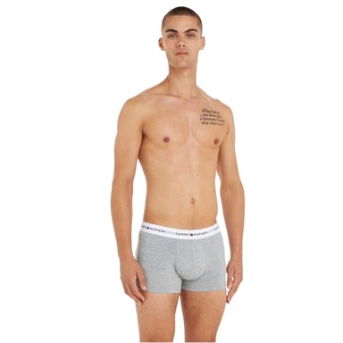 Tommy Hilfiger - Boxershorts für Herren, Baumwollmischung, Klassisch (3er-Pack) (Grau/Schwarz/Weiß)