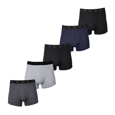 Giorgio - Boxershorts für Herren, Baumwollmischung (5er-Pack) (Kernschwarz)