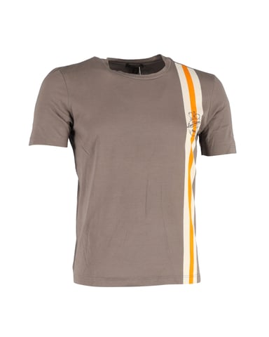 Louis Vuitton T-Shirt mit Streifenmuster aus brauner Baumwolle