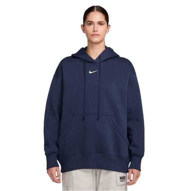 Nike - Kapuzenpullover für Damen, Zum Überziehen, Fleece, Übergroß (Mitternachtsblau)