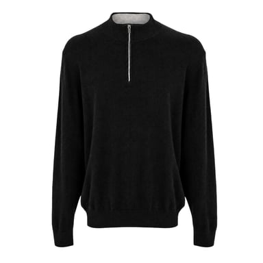 Callaway - Pullover Top für Herren, Weiter Stehkragen, Jerseyware (Flanell Grau meliert)