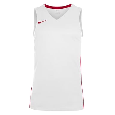 Nike - Basketball-Trikot für Kinder, V-Ausschnitt, Ärmellos (Weiß/Uni Rot)
