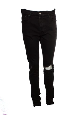 Amiri, schwarze Jeans im Used-Look