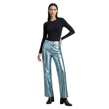 AmyLynn - "Lupe" Hosen für Damen (Blau Metallic)