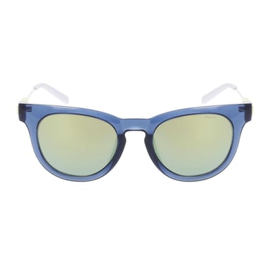 Nike - "Trend" Oval-Sonnenbrille (Diffuses Blau/Gelb)