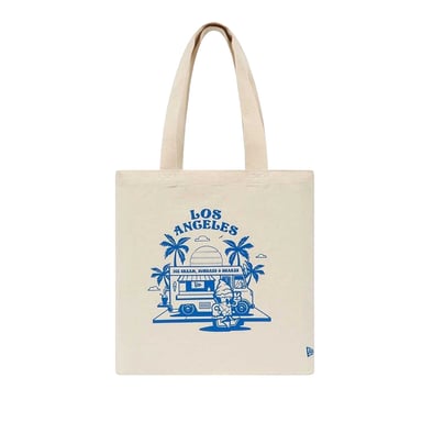 New Era - "Los Angeles" Tragetasche, Canvas (Hellbeige bedruckt)