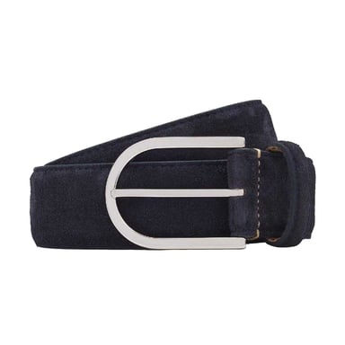 Boss - Gürtel für Herren/Damen Unisex, Unifarben, Rinderleder, Leger (Blau)