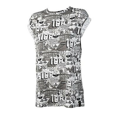 Puma Sophia Chang Damen Weiß Bedrucktes T-Shirt