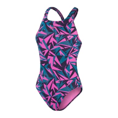 Speedo - "Hyper Boom Allover Medalist" Badeanzug für Damen (Marine/Orchidee)