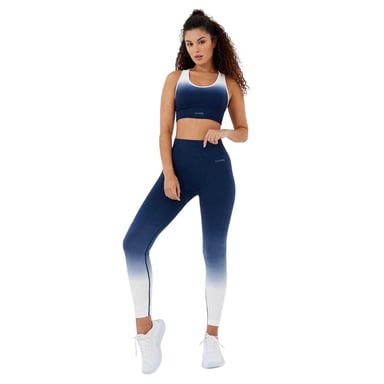 USA Pro - Sport-BH für Damen, Nahtlos (Marine/Weiß)