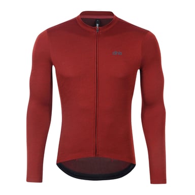dhb - "Aeron 2.0" Radfahr-Trikot für Herren, Merinowolle, Langärmlig (Gebrannter Ziegelstein)