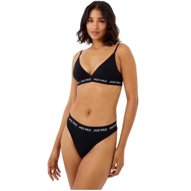 Jack Wills - "Deptford" Thong für Damen (3er-Pack) (Schwarz)