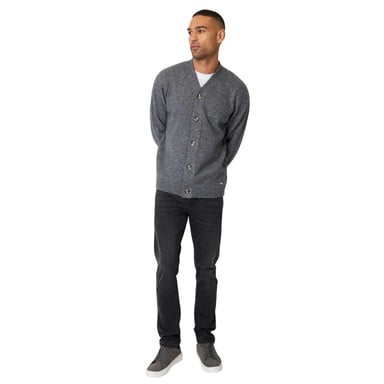 Threadbare - "Dutch" Strickjacke für Herren (Braungrau Mikro)