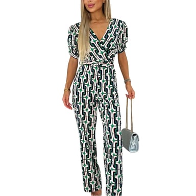 AX Paris - Jumpsuit für Damen, Mit Gürtel (Bunt)